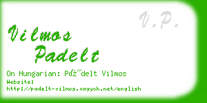 vilmos padelt business card